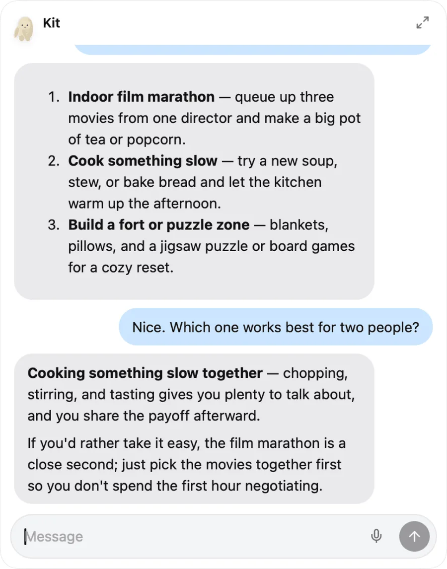 Quick Chat over any app
